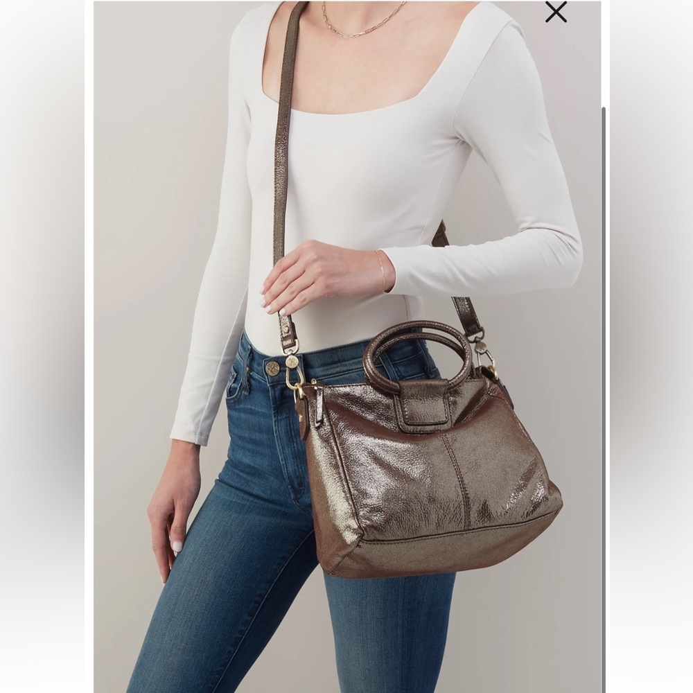 HOBO Chocolate Brown Leather Top-Handle Shoulder Bag - Picture 2 of 13